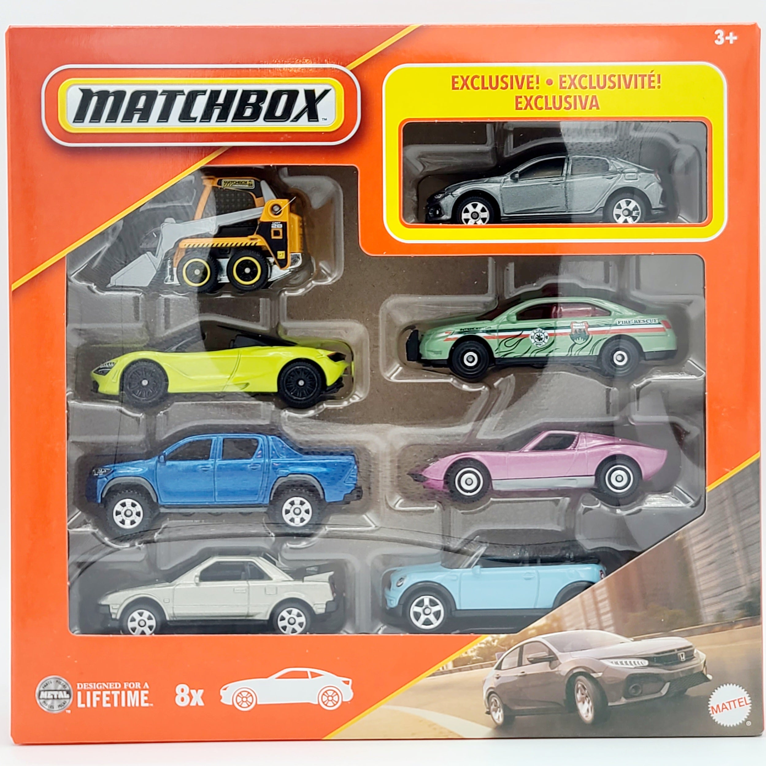 Matchbox 8 Pack - Exclusive '17 Honda Civic Hatchback (2025 Mix 1)